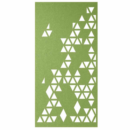 Hanging acoustic room divider in lime felt
