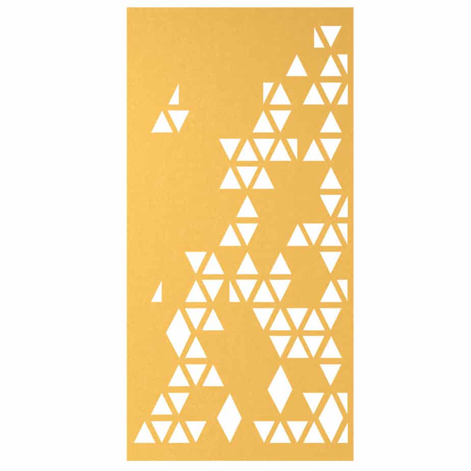 Hanging Room Divider - Delta in Yellow