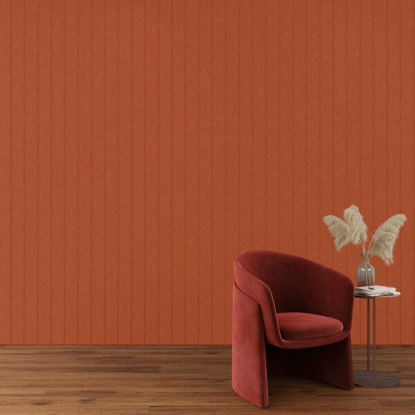 Vertically Grooved Acoustic Panel in Ochre