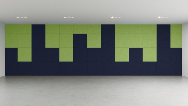 Navy and Lime acoustic wall tiles design 2